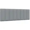 vidaXL Coussin de tête de lit gris clair 140 cm tissu