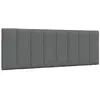 vidaXL Coussin de tête de lit gris foncé 140 cm tissu