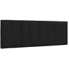 vidaXL Coussin de tête de lit noir 140 cm tissu