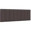 vidaXL Coussin de tête de lit marron foncé 120 cm tissu