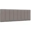 vidaXL Coussin de tête de lit taupe 140 cm tissu
