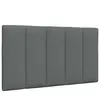vidaXL Coussin de tête de lit gris foncé 90 cm tissu