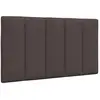 vidaXL Coussin de tête de lit marron foncé 90 cm tissu