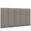 vidaXL Coussin de tête de lit taupe 90 cm tissu