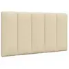 vidaXL Coussin de tête de lit crème 90 cm tissu
