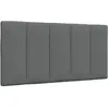 vidaXL Coussin de tête de lit gris foncé 100 cm tissu