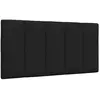 vidaXL Coussin de tête de lit noir 100 cm tissu