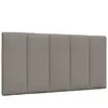vidaXL Coussin de tête de lit taupe 100 cm tissu