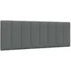 vidaXL Coussin de tête de lit gris foncé 120 cm tissu