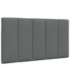 vidaXL Coussin de tête de lit gris foncé 80 cm tissu