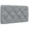 vidaXL Coussin de tête de lit gris clair 90 cm tissu