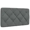 vidaXL Coussin de tête de lit gris foncé 90 cm tissu