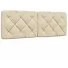 vidaXL Coussin de tête de lit crème 140 cm tissu