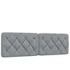 vidaXL Coussin de tête de lit gris clair 160 cm tissu