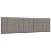 vidaXL Coussin de tête de lit taupe 180 cm tissu