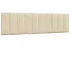vidaXL Coussin de tête de lit crème 180 cm tissu