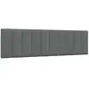 vidaXL Coussin de tête de lit gris foncé 180 cm tissu