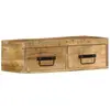 vidaXL Meuble TV mural 60x30x19 cm bois massif de manguier brut