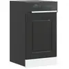 vidaXL Panneau de lave-vaisselle Kalmar noir 45x1,5x67 cm