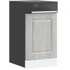 vidaXL Panneau de lave-vaisselle Kalmar sonoma gris 45x1,5x67 cm