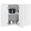 vidaXL Armoire murale d'angle de cuisine Kalmar blanc bois ingénierie