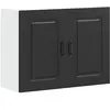 vidaXL Armoire murale de cuisine Kalmar noir bois d'ingénierie