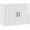 vidaXL Armoire murale de cuisine Kalmar blanc brillant bois ingénierie