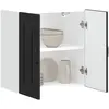 vidaXL Armoire murale de cuisine Kalmar noir bois d'ingénierie