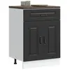 vidaXL Armoire de cuisine Kalmar noir bois d'ingénierie