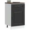 vidaXL Armoire de cuisine Kalmar noir bois d'ingénierie
