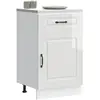 vidaXL Armoire de cuisine Kalmar blanc brillant bois ingénierie