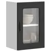 vidaXL Armoire murale de cuisine avec porte en verre Kalmar noir