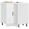 vidaXL Armoire d'angle de cuisine Kalmar blanc bois d'ingénierie