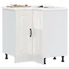 vidaXL Armoire d'angle de cuisine Kalmar blanc brillant