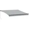 vidaXL Auvent manuel rétractable anthracite et blanc 400x300 cm