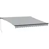 vidaXL Auvent manuel rétractable avec LED anthracite blanc 400x300 cm