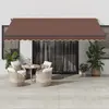 vidaXL Auvent rétractable automatique avec LED marron 450x300 cm