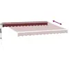vidaXL Auvent rétractable automatique bordeaux 350x250 cm