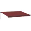 vidaXL Auvent manuel rétractable bordeaux 500x300 cm