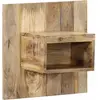 vidaXL Table de chevet 50x27x50 cm bois massif de manguier brut