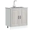 vidaXL Meuble bas pour évier Kalmar chêne sonoma bois ingénierie