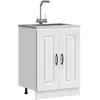 vidaXL Meuble bas pour évier Kalmar blanc 60x46x81,5cm bois ingénierie