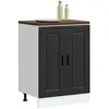 Armoire de cuisine Porto noir bois d'ingénierie vidaXL