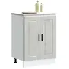Armoire de cuisine Porto gris béton bois d'ingénierie vidaXL
