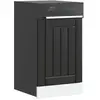 vidaXL Panneau de lave-vaisselle Lucca noir bois d'ingénierie