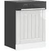 vidaXL Panneau de lave-vaisselle Lucca blanc brillant bois ingénierie
