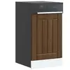 vidaXL Panneau de lave-vaisselle Lucca chêne marron bois d'ingénierie