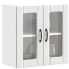 vidaXL Armoire murale de cuisine avec porte en verre Lucca blanc