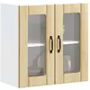vidaXL Armoire murale de cuisine et porte en verre Lucca chêne sonoma