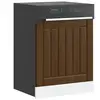vidaXL Panneau de lave-vaisselle Lucca chêne marron bois d'ingénierie